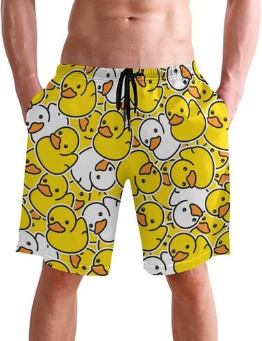 شورت شويك داك للرجال شورت سباحة مع بطانة شبكية سريعة الجفاف لبدلات السباحة in Kuwait
