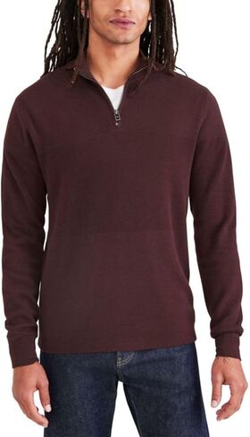 Dockers Men's Regular Fit Long Sleeve Quarter Zip Sweater in Saudi Arabia