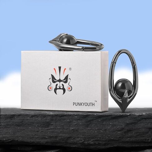 PONWAG 1 زوج 4 جرام الأذن استرخى قياس هوب أقراط الأذن الأوزان للآذان الممتدة 5 مم بوهو ترك خفيفة الوزن الأذن شماعات النساء ثقب الجسم المقابس Tunnles in Kuwait