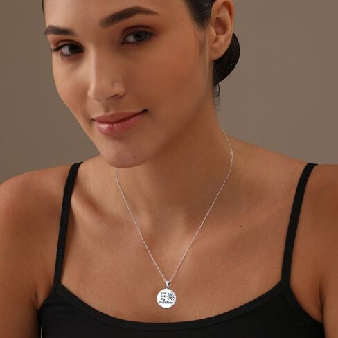 Charmsy 925 Sterling Silver Jewelry Inspiration Engraved Pendant Necklace with Cable Chain for Women Teen in Saudi Arabia
