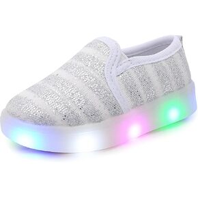 حذاء Minibella للفتيات ذو الترتر المضيء سهل الارتداء حذاء كاجوال وامض LED حذاء رياضي مسطح (طفل صغير/طفل صغير) in Kuwait