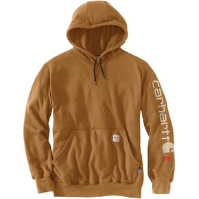 Carhartt Men's Flame-Resistant Force Loose Fit Midweight Logo Sleeve Graphicsweatshirt in Saudi Arabia