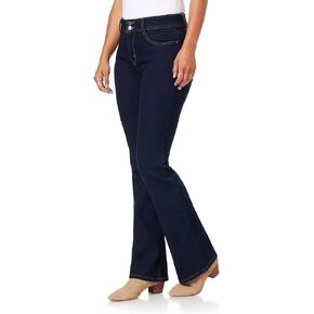WallFlower Women's Flirty Curvy Flare High Rise Insta Stretch Juniors Jeans (Standard and Plus)