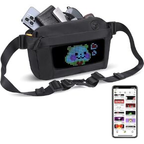GIFR MOVERS LED Display Fanny Pack with Programmable Screen Anime Sling Bag，Waterproof Pixel Crossbody Bag，Men and Women Bicycle Outdoor Travel Backpacks in Saudi Arabia