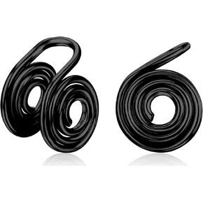 أقراط ضغط KWUNCCI للجُدرات 10 ملم أقراط حلزونية سلك ملفوفة بمشبك على الأقراط من الفولاذ المقاوم للصدأ غير مثقوبة أقراط الأذن الأصفاد حلقة الأنف وهمية هوب ثقب فو للرجال النساء المجوهرات in Kuwait