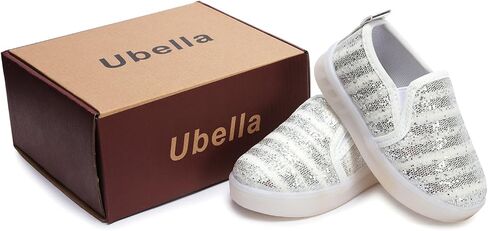 حذاء Minibella للفتيات ذو الترتر المضيء سهل الارتداء حذاء كاجوال وامض LED حذاء رياضي مسطح (طفل صغير/طفل صغير) in Kuwait