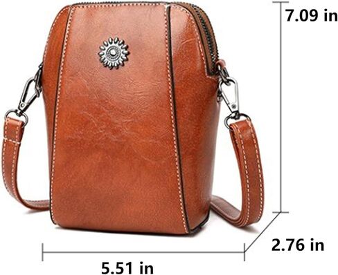 حقيبة كروس جلدية ريترو هابي ويند، محفظة هابي ويند، حقيبة هاتف خلوي عمودية متطابقة تمامًا in Kuwait