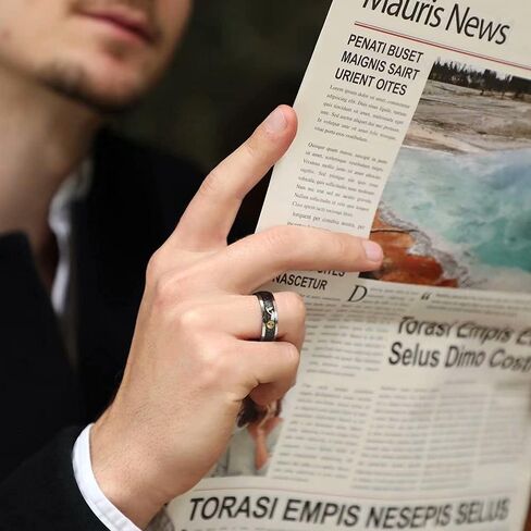 خاتم King Will مقاس 6 مم/8 مم من الفولاذ المقاوم للصدأ من التيتانيوم للرجال خاتم زفاف للرجال والنساء خاتم الخطوبة مناسب ومريح in Kuwait