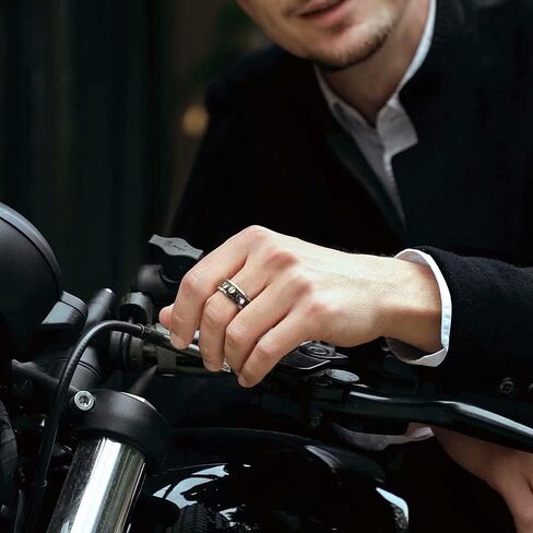 خاتم King Will مقاس 6 مم/8 مم من الفولاذ المقاوم للصدأ من التيتانيوم للرجال خاتم زفاف للرجال والنساء خاتم الخطوبة مناسب ومريح in Kuwait