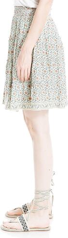 Max Studio Women's Rayon Casual Short Tiered Skirt in Kuwait