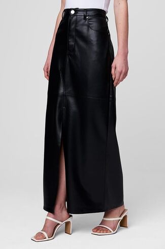 [BLANKNYC] Womens Luxury Clothing Vegan Leather Maxi Skirt with Front Slit Detail, Comfortable & Stylish in Saudi Arabia