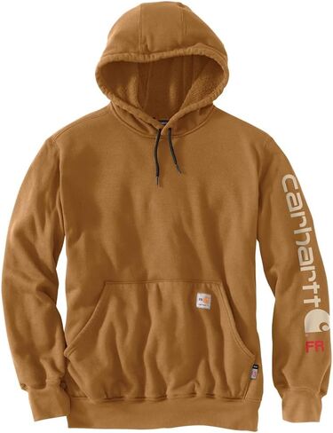 سترة Carhartt الرجالية ذات القوة المقاومة للهب فضفاضة ومتوسطة الوزن ذات شعار وأكمام جرافيكية in Saudi Arabia