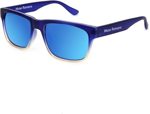 Mose Romano Polarized Sunglasses for Men UV400 Protection Square Sun Glasses Lightweight TR90 Running Fishing Driving Shades in Saudi Arabia