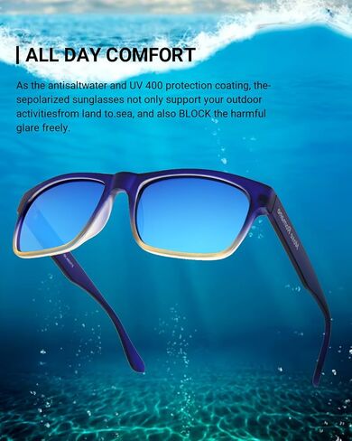Mose Romano Polarized Sunglasses for Men UV400 Protection Square Sun Glasses Lightweight TR90 Running Fishing Driving Shades in Saudi Arabia