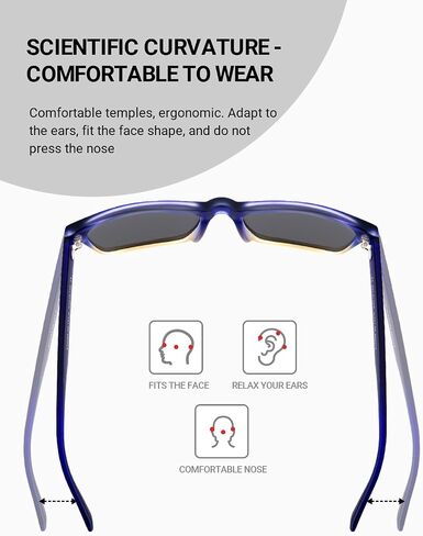 Mose Romano Polarized Sunglasses for Men UV400 Protection Square Sun Glasses Lightweight TR90 Running Fishing Driving Shades in Saudi Arabia