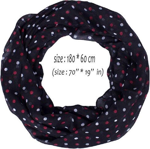 أزياء خفيفة الوزن نقطة الطباعة البوليستر رقيقة المرأة وشاح إنفينيتي الصغيرة in Kuwait