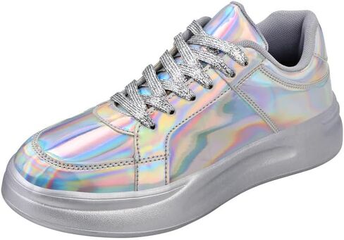 أحذية Padgene النسائية اللامعة ذات الأربطة ذات المنصة أحذية رياضية منخفضة الأعلى من الترتر أحذية تنس سباركلي حجر الراين لحفلات الزفاف أحذية مريحة مبطنة للمشي in Kuwait