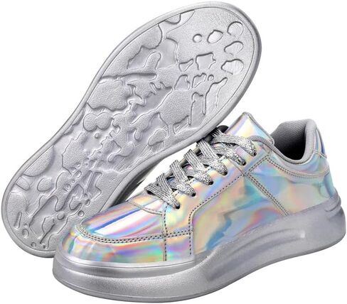 أحذية Padgene النسائية اللامعة ذات الأربطة ذات المنصة أحذية رياضية منخفضة الأعلى من الترتر أحذية تنس سباركلي حجر الراين لحفلات الزفاف أحذية مريحة مبطنة للمشي in Kuwait
