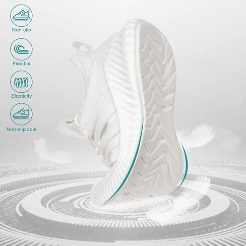 Akk Mens Sneakers Walking Shoes - Memory Foam Athletic Tennis Running Workout Gym Ultra Lightweight Breathable Jogging Sports Shoes Slip on Casual Sneaker in Saudi Arabia