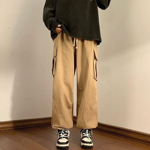 Weierpidan Gothic Baggy Cargo Pants with Pockets for Women Men Harajuku Casual Joggers Outdoor Loose Trousers Y2K Streetwear in Saudi Arabia