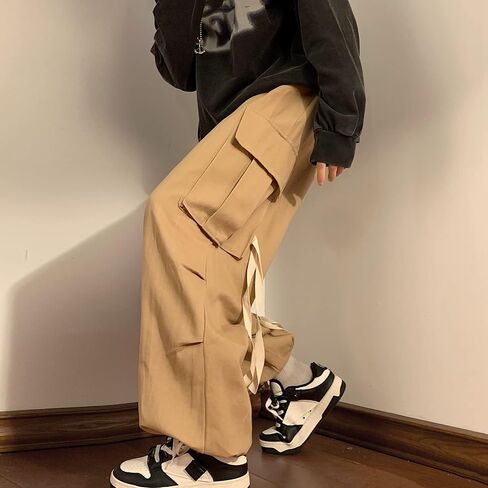 Weierpidan Gothic Baggy Cargo Pants with Pockets for Women Men Harajuku Casual Joggers Outdoor Loose Trousers Y2K Streetwear in Saudi Arabia