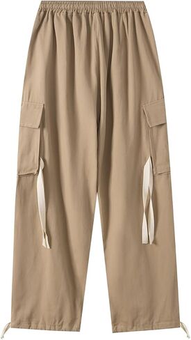 Weierpidan Gothic Baggy Cargo Pants with Pockets for Women Men Harajuku Casual Joggers Outdoor Loose Trousers Y2K Streetwear in Saudi Arabia