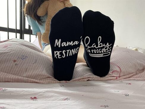 Labor and Delivery Hospital Socks Non-Skid Birthing Socks Maternity Pregnancy Inspirational Socks in Kuwait
