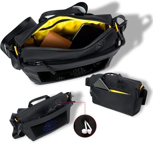 GIFR MOVERS LED Display Fanny Pack with Programmable Screen Anime Sling Bag，Waterproof Pixel Crossbody Bag，Men and Women Bicycle Outdoor Travel Backpacks in Saudi Arabia