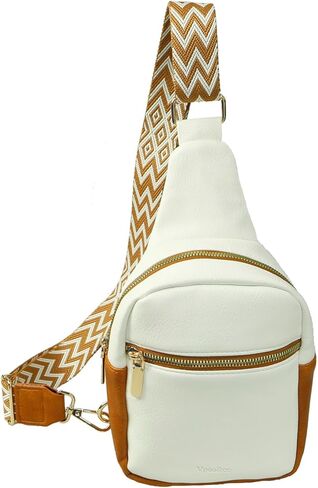 حقيبة حبال للنساء حقيبة كتف كروسبودي فاني باك عصرية من الجلد مع حزام جيتار للسفر (حقيبة حبال باللون الأسود) in Kuwait