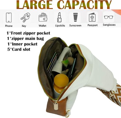 حقيبة حبال للنساء حقيبة كتف كروسبودي فاني باك عصرية من الجلد مع حزام جيتار للسفر (حقيبة حبال باللون الأسود) in Kuwait