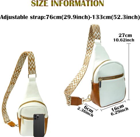 حقيبة حبال للنساء حقيبة كتف كروسبودي فاني باك عصرية من الجلد مع حزام جيتار للسفر (حقيبة حبال باللون الأسود) in Kuwait