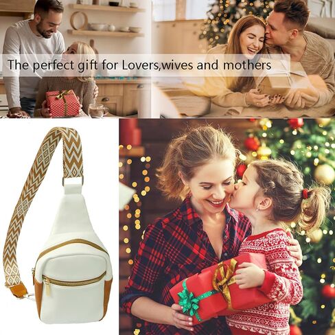 حقيبة حبال للنساء حقيبة كتف كروسبودي فاني باك عصرية من الجلد مع حزام جيتار للسفر (حقيبة حبال باللون الأسود) in Kuwait