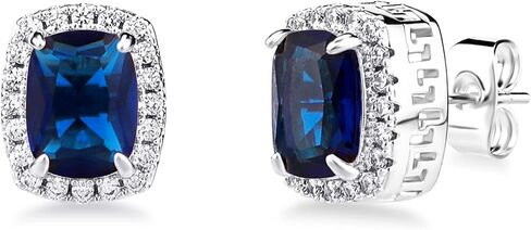 TOPGRILLZ Square Stud Corloful Earrings Rectangle 5A+ Cubic Zirconia 14K Gold Multiple Colors Big Square Stud Earrings Jewelry For Men Women in Saudi Arabia