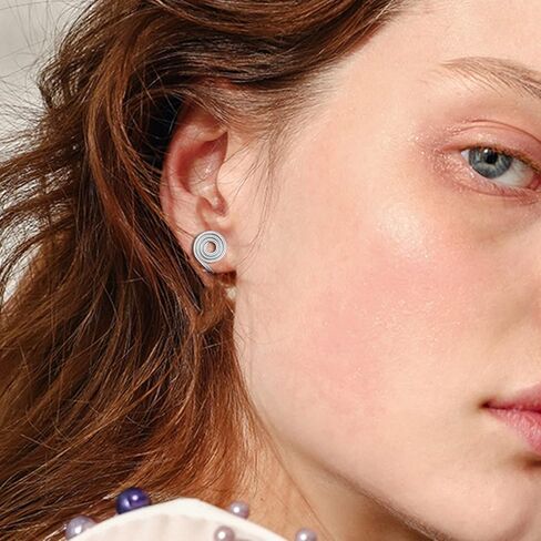 أقراط ضغط KWUNCCI للجُدرات 10 ملم أقراط حلزونية سلك ملفوفة بمشبك على الأقراط من الفولاذ المقاوم للصدأ غير مثقوبة أقراط الأذن الأصفاد حلقة الأنف وهمية هوب ثقب فو للرجال النساء المجوهرات in Kuwait