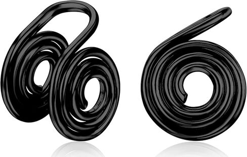 أقراط ضغط KWUNCCI للجُدرات 10 ملم أقراط حلزونية سلك ملفوفة بمشبك على الأقراط من الفولاذ المقاوم للصدأ غير مثقوبة أقراط الأذن الأصفاد حلقة الأنف وهمية هوب ثقب فو للرجال النساء المجوهرات in Kuwait