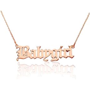 قلادة Tiande Babygirl Angel الإنجليزية القديمة من الذهب عيار 18 قيراط مصنوعة يدويًا هدية للفتيات والنساء in Kuwait