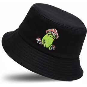XYIYI Cute Frog Hat Funny Bucket Hat Beach Sun Hat Fisherman Cap for Women Teen Girls