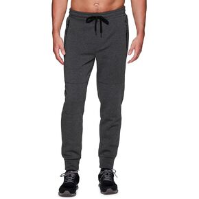 RBX Men's Fleece Joggers Fleece Sweatpants for Men, Cotton Blend Cuffed Fleece Gym Pants with Zipper Pockets
