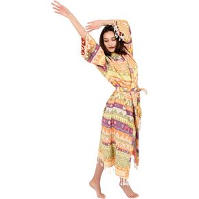 ORIENTAL Woman's Bathrobe-Luxury Kimono Peshtemal Long Robe Swimsuit Beach Coverups for Spa Pool lightweight robes for women