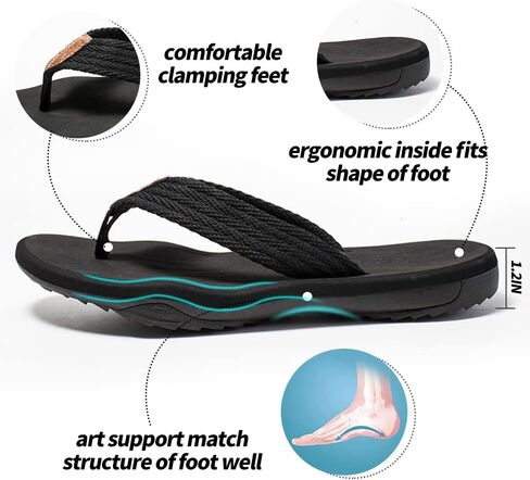 MGGMOKAY Men's Flip Flops Sandal Comfortable Thong Sandals Arch Support Casual T-Strap Sandals for Men Summer Beach Slides Shoes in Saudi Arabia