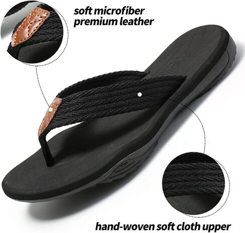 MGGMOKAY Men's Flip Flops Sandal Comfortable Thong Sandals Arch Support Casual T-Strap Sandals for Men Summer Beach Slides Shoes in Saudi Arabia