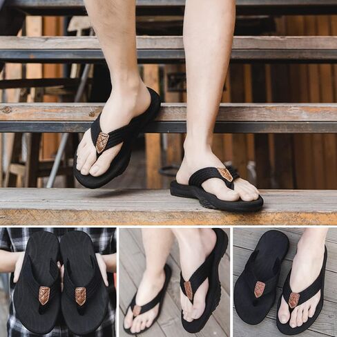 MGGMOKAY Men's Flip Flops Sandal Comfortable Thong Sandals Arch Support Casual T-Strap Sandals for Men Summer Beach Slides Shoes in Saudi Arabia