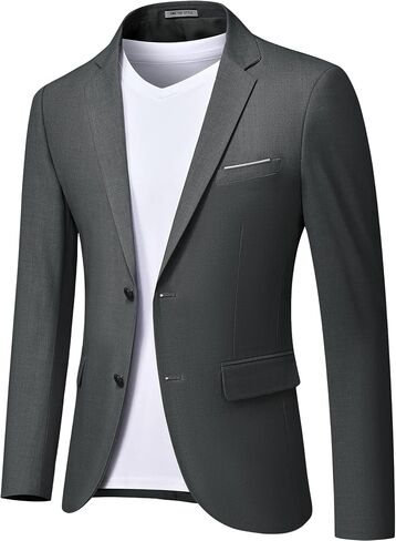 MY'S Men's Slim Fit Blazer, Two Button Casual Lightweight Jacket, Sport Coat for Daily in Saudi Arabia