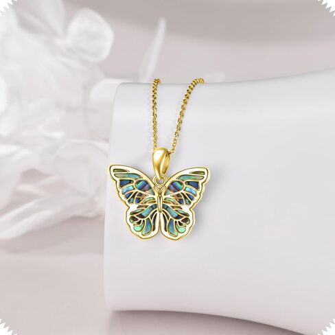 URONE Butterfly Pendant Necklace for Women Girls Sterling Silver Butterfly Jewelry Gift in Kuwait
