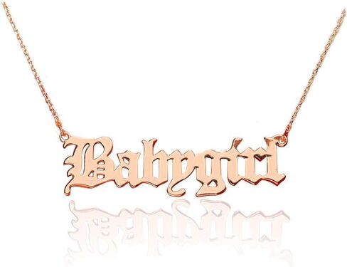 قلادة Tiande Babygirl Angel الإنجليزية القديمة من الذهب عيار 18 قيراط مصنوعة يدويًا هدية للفتيات والنساء in Kuwait