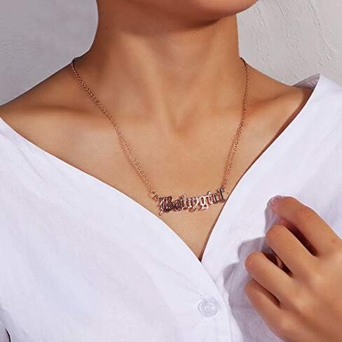 قلادة Tiande Babygirl Angel الإنجليزية القديمة من الذهب عيار 18 قيراط مصنوعة يدويًا هدية للفتيات والنساء in Kuwait