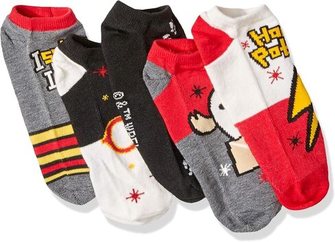 Harry Potter Muggle Hogwarts Express Hedwig Solemnly Swear 5 Pack Low Cut Adult Socks in Saudi Arabia