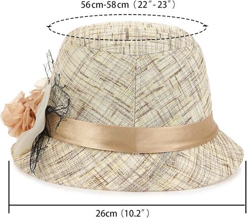 قبعات Glamourstar Cloche للنساء قبعة الرامي خمر الأزهار قبعات دلو فيدورا in Kuwait