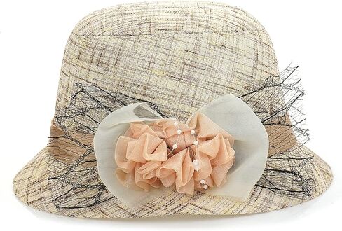 قبعات Glamourstar Cloche للنساء قبعة الرامي خمر الأزهار قبعات دلو فيدورا in Kuwait