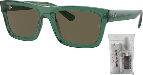 نظارات شمسية Ray-Ban RB4396 مستطيلة للرجال والنساء + حزمة مع مجموعة نظارات مجانية من Designer iWear in Kuwait